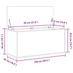 vidaXL Boîte de Rangement chêne artisanal 100 x 42 x 46 cm