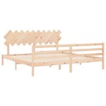 vidaXL Cadre de lit sans matelas 200x200 cm bois massif