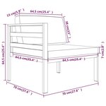 vidaXL Salon de jardin 3 Pièces avec coussins Aluminium Anthracite