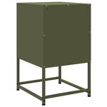 vidaXL Tables de chevet 2 Pièces vert olive 36x39x60 5 cm acier