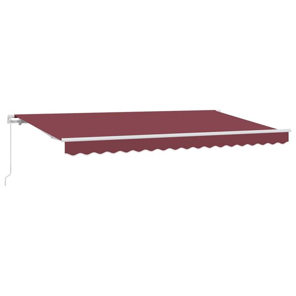 vidaXL Auvent Rétractable Bordeaux 350 x 200 cm tissu
