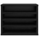 vidaXL Organiseur de bureau Chêne noir 36 x 26 x 29.5 cm