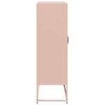 vidaXL Buffet haut rose 68x39x123 cm acier