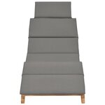 vidaXL Chaises longues lot de 2 avec coussins Bois massif de teck