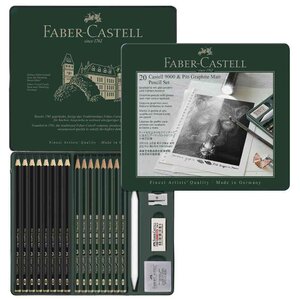 Set de 20 crayons MATT & CASTELL 9000 FABER-CASTELL