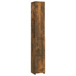 vidaXL Armoire de bain chêne fumé 25x26 5x170 cm bois d'ingénierie