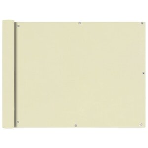 vidaXL Écran de balcon en tissu Oxford 90x600 cm Crème