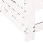 vidaXL Canapé de jardin accoudoir et table d'appoint blanc massif pin