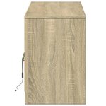 vidaXL Meuble TV avec LED chêne sonoma 140x34x50 cm bois d'ingénierie