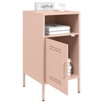 vidaXL Tables de chevet 2 Pièces rose 36x39x68 cm acier