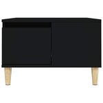vidaXL Table basse noir 55x55x36 5 cm bois d'ingénierie