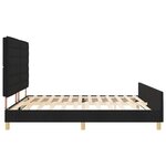 vidaXL Cadre de lit avec tête de lit Noir 200 x 200 cm tissu