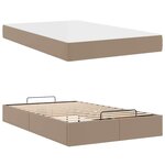 vidaXL Cadre de lit avec matelas Cappuccino 120 x 200 cm Faux cuir