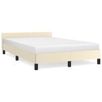 vidaXL Cadre de lit sans matelas crème 120x190 cm similicuir