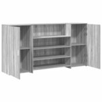 vidaXL Bureau de réception sonoma gris 200x50x103 5 cm bois ingénierie