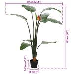 vidaXL Plante Strelitzia artificielle Vert 70 x 18 x 155 cm