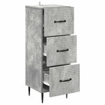 vidaXL Armoire à tiroirs Gris béton 33 x 34 5 x 89 5 cm