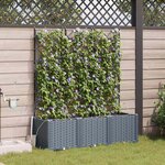 vidaXL Pots de jardin Gris clair 120 x 40 x 142 cm Acier