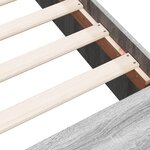 vidaXL Cadre de lit sonoma gris 75x190 cm bois d'ingénierie