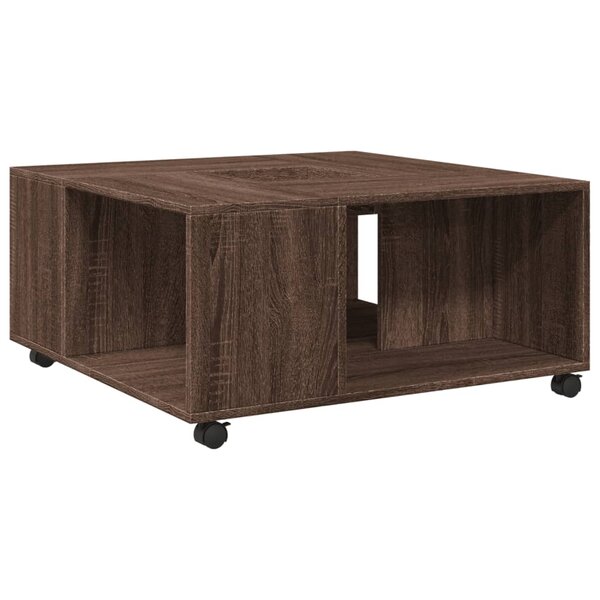 vidaXL Table basse chêne marron 80x80x40 cm bois d'ingénierie