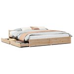vidaXL Cadre de lit sans matelas 200x200 cm bois massif de pin