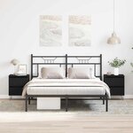 vidaXL Cabinet de chevet avec tiroir 2 Pièces Chêne noir 40 x 35 x 50 cm