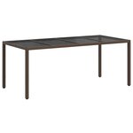 vidaXL Table de Jardin Marron 190 x 90 x 75 cm polyrotin