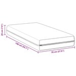 vidaXL Matelas Blanc 70 x 140 cm Polyester