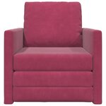 vidaXL Canapé-Lit Bordeaux 74 x 77 x 81 cm Velours