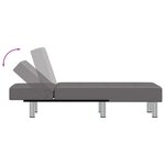 vidaXL Chaise longue gris similicuir