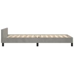 vidaXL Cadre de lit sans matelas gris clair 100x200 cm velours