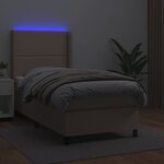 vidaXL Sommier à lattes de lit matelas LED Cappuccino 100x200 cm