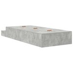 vidaXL Cadre de lit avec rangement Gris béton 100 cm Bois d'ingénierie