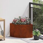 vidaXL Jardinière d'Angle Rouillé 45 x 45 x 35 cm