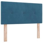 Lits à sommier tapissier vidaXL avec matelas Bleu foncé 90x190 cm Velours