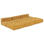 vidaXL Canapé modulaire 4 Pièces Jaune 70 x 70 x 56 cm tissu
