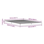 vidaXL Cadre de lit surélevé Naturel 213.5 x 104 x 9 cm Pin massif
