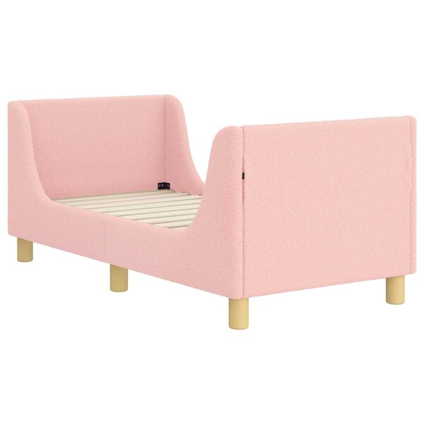 vidaXL Cadre de lit pour tout-petit avec tête de lit Rose 70 x 140 cm
