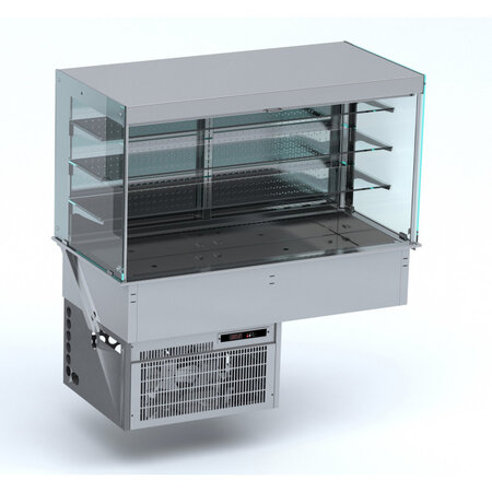 Vitrine réfrigérée drop-in murale self-service - 3 à 5 x gn 1/1 - combisteel - r452a - acier inoxydable3 x gn 1/1 1765x720x1430mm