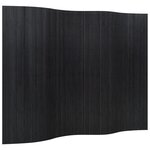 vidaXL Cloison de séparation noir 165x250 cm bambou