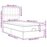 vidaXL Cadre de lit ottoman avec matelas vert foncé 100x200 cm velours