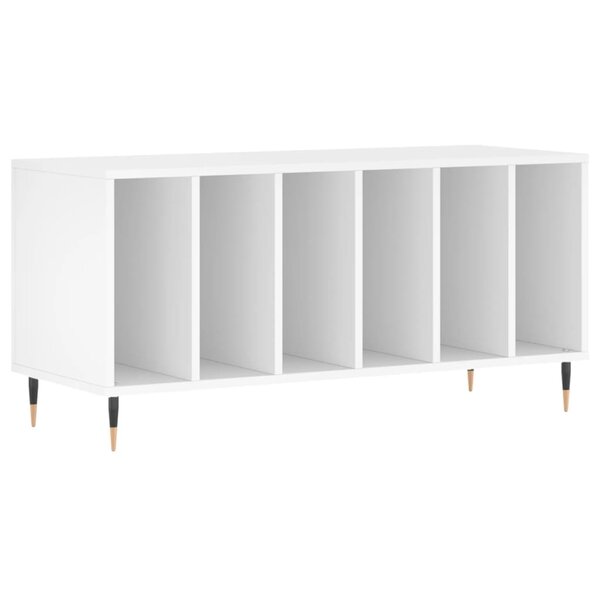 vidaXL Armoire à disques blanc 100x38x48 cm bois d'ingénierie