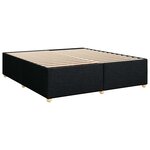 vidaXL Sommier à lattes de lit avec matelas Noir 200x200 cm Tissu