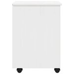 vidaXL Cabinet roulant avec roue Blanc 34 x 39 x 56 cm Pin massif