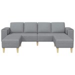 vidaXL Canapé de salon 3 Pièces Gris clair Polyester