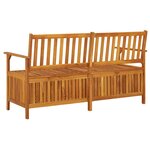 vidaXL Banc de rangement 148 cm Bois d'acacia solide