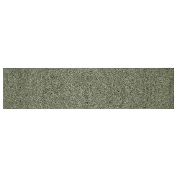 vidaXL Tapis de surface Vert olive 60 x 200 cm Jute