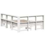 vidaXL Lit bibliothèque sans matelas blanc 150x200 cm bois pin massif