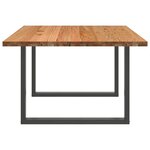 vidaXL Table à manger marron clair bois de chêne massif rectangulaire