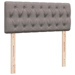 vidaXL Sommier à lattes de lit avec matelas taupe 120x190 cm tissu